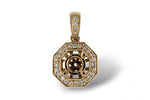 Allison Kaufman Diamond Pendant Semi-Mount in 14K Yellow Gold, 0.13 ctw (P6409)