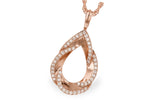 Allison Kaufman Diamond Necklace in 14K Rose Gold, 0.25 ctw (N8455)