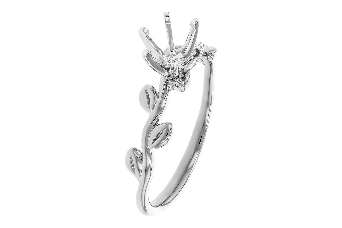 Allison Kaufman Engagement Ring Semi-Mount in 14K White Gold (L7908), alternate view