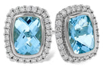 Allison Kaufman Aquamarine & Diamond Earrings in 14K White Gold, 1.76 ctw