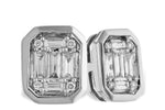 Allison Kaufman Baguette Diamond Earrings in 14K White Gold, 0.28 ctw