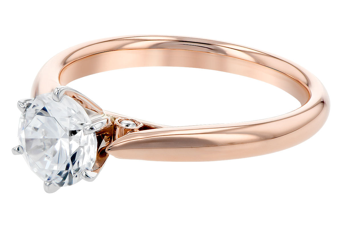 Allison Kaufman Diamond Engagement Ring Semi-Mount in 14K Rose Gold, 0.04 ctw (L7485), alternate view