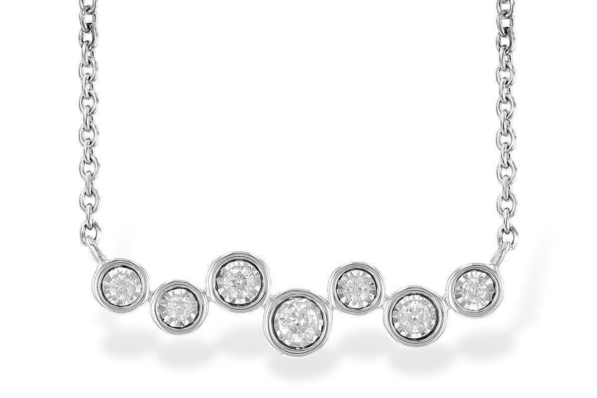 Allison Kaufman Diamond Necklace in 14K White Gold, 0.13 ctw (N8163)