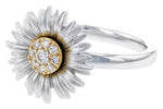 Allison Kaufman Diamond Ring in 14K Yellow & White Gold, 0.10 ctw, alternate view