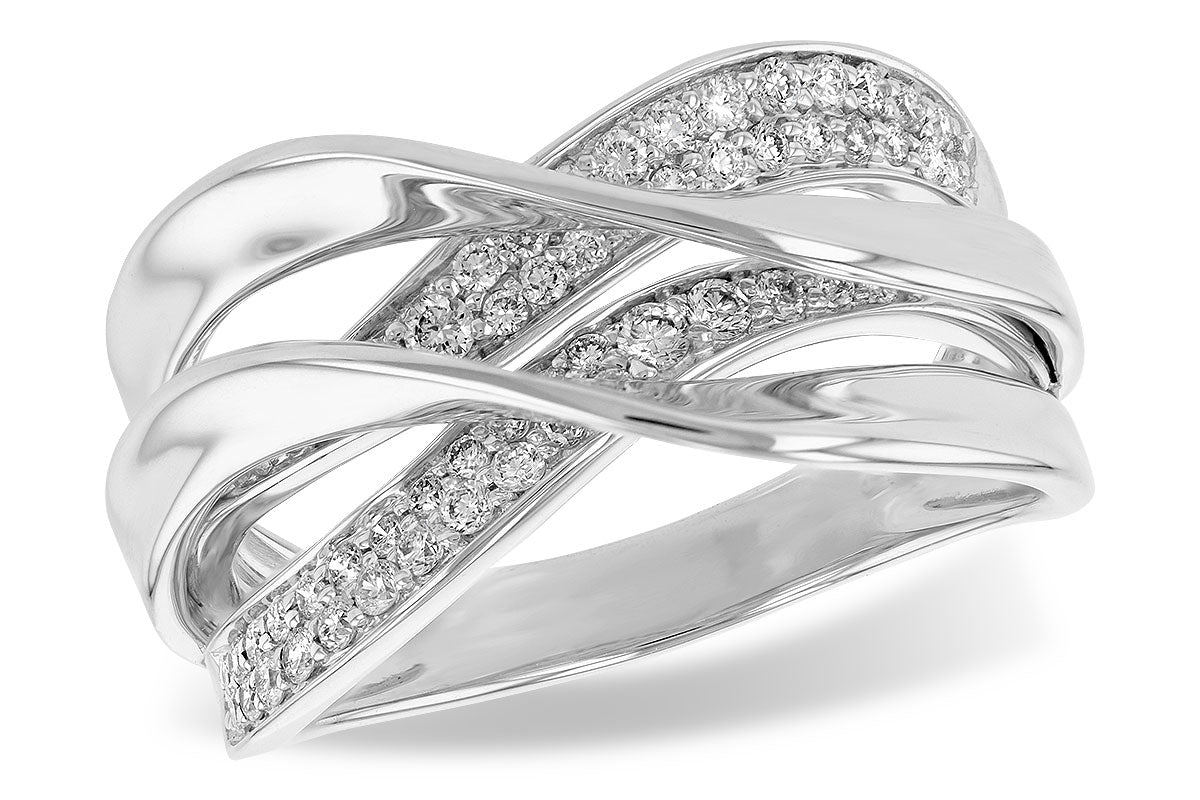 Allison Kaufman Diamond Wedding Band in 14K White Gold, 0.34 ctw