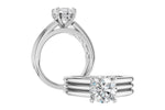 Allison Kaufman Diamond Engagement Ring Semi-Mount in 14K White Gold, 0.04 ctw (L7919), alternate view