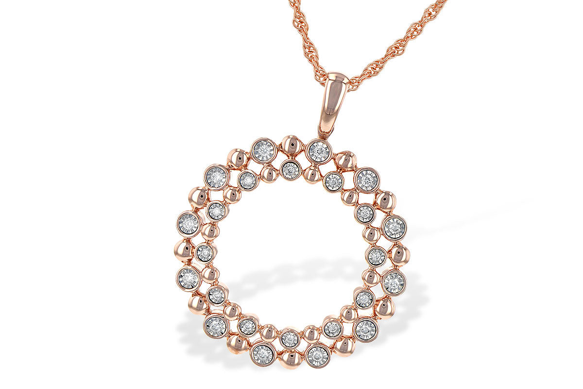 Allison Kaufman Diamond Necklace in 14K Rose Gold, 0.12 ctw