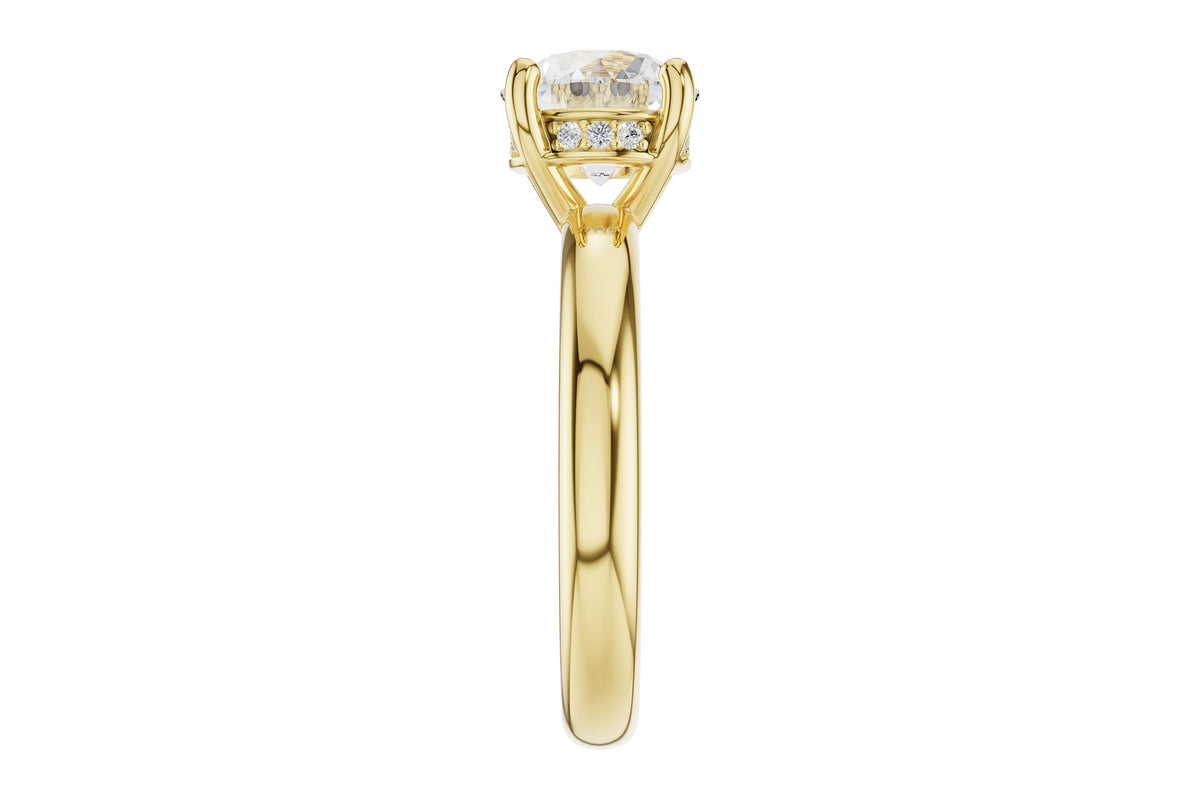 Allison Kaufman Diamond Engagement Ring Semi-Mount in 14K Yellow Gold, 0.06 ctw (L7947), alternate view