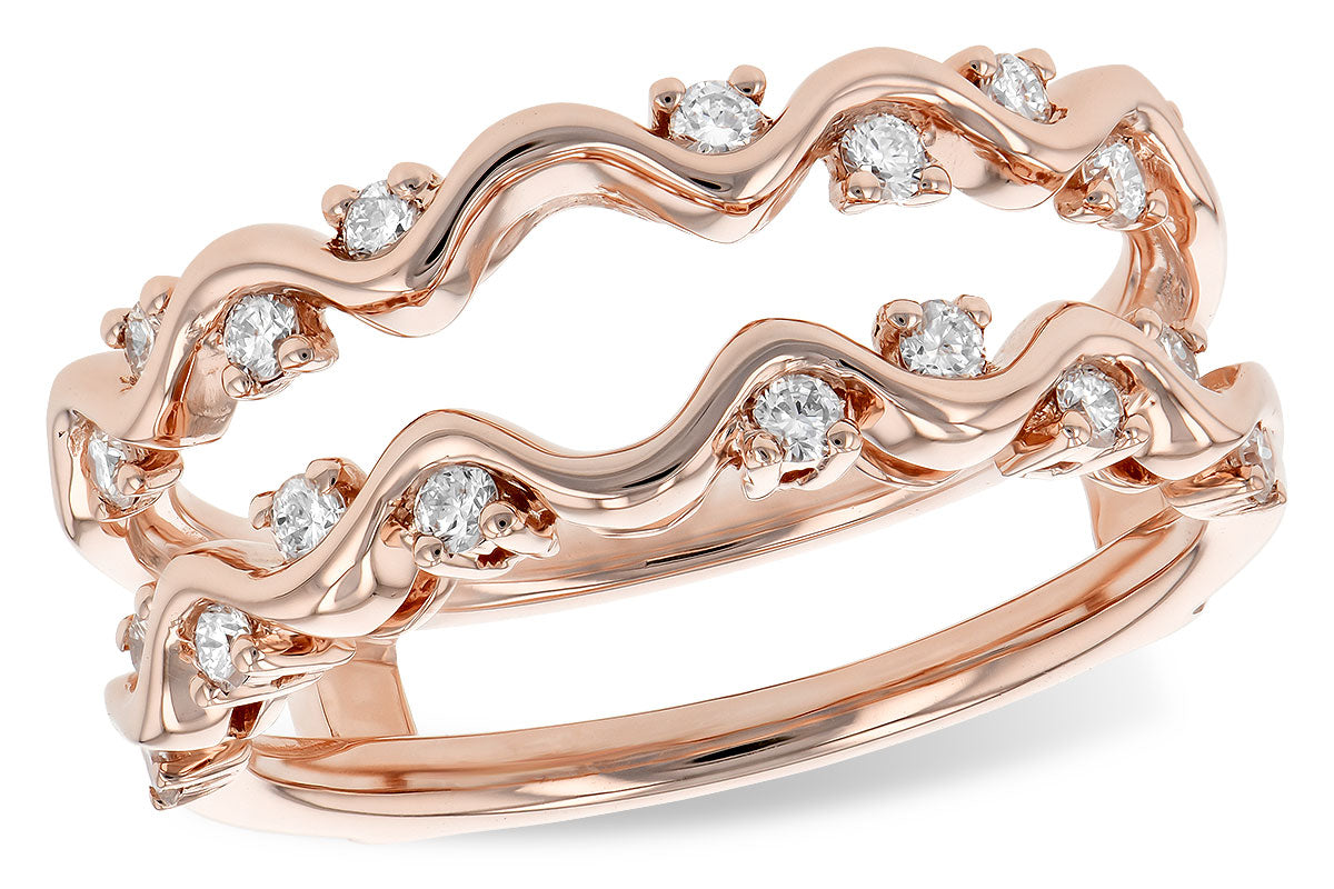 Allison Kaufman Diamond Ring Guard in 14K Rose Gold, 0.32 ctw (W2376)