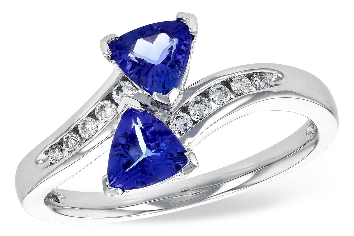 Allison Kaufman Tanzanite & Diamond Ring in 14K White Gold, 0.90 ctw