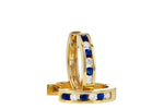 Allison Kaufman Sapphire & Diamond Earrings in 14K Yellow Gold, 0.26 ctw (ER103-25), alternate view