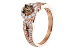 Allison Kaufman Brown Diamond Ring in 14K Rose Gold, 1.16 ctw, alternate view