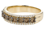 Allison Kaufman Brown Diamond Wedding Band in 14K Yellow Gold, 1.00 ctw, alternate view