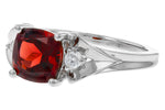 Allison Kaufman Garnet & Diamond Ring in 14K White Gold, 1.75 ctw (D6052), alternate view