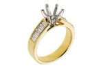 Allison Kaufman Baguette Diamond Engagement Ring Semi-Mount in 14K Yellow Gold, 0.50 ctw (L7870), alternate view