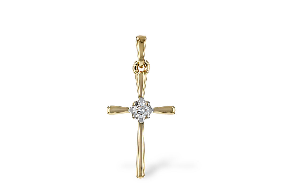 Allison Kaufman Diamond Pendant in 14K Yellow Gold, 0.05 ctw (P6545)