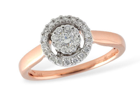 Allison Kaufman Diamond Ring in 14K Rose Gold, 0.36 ctw