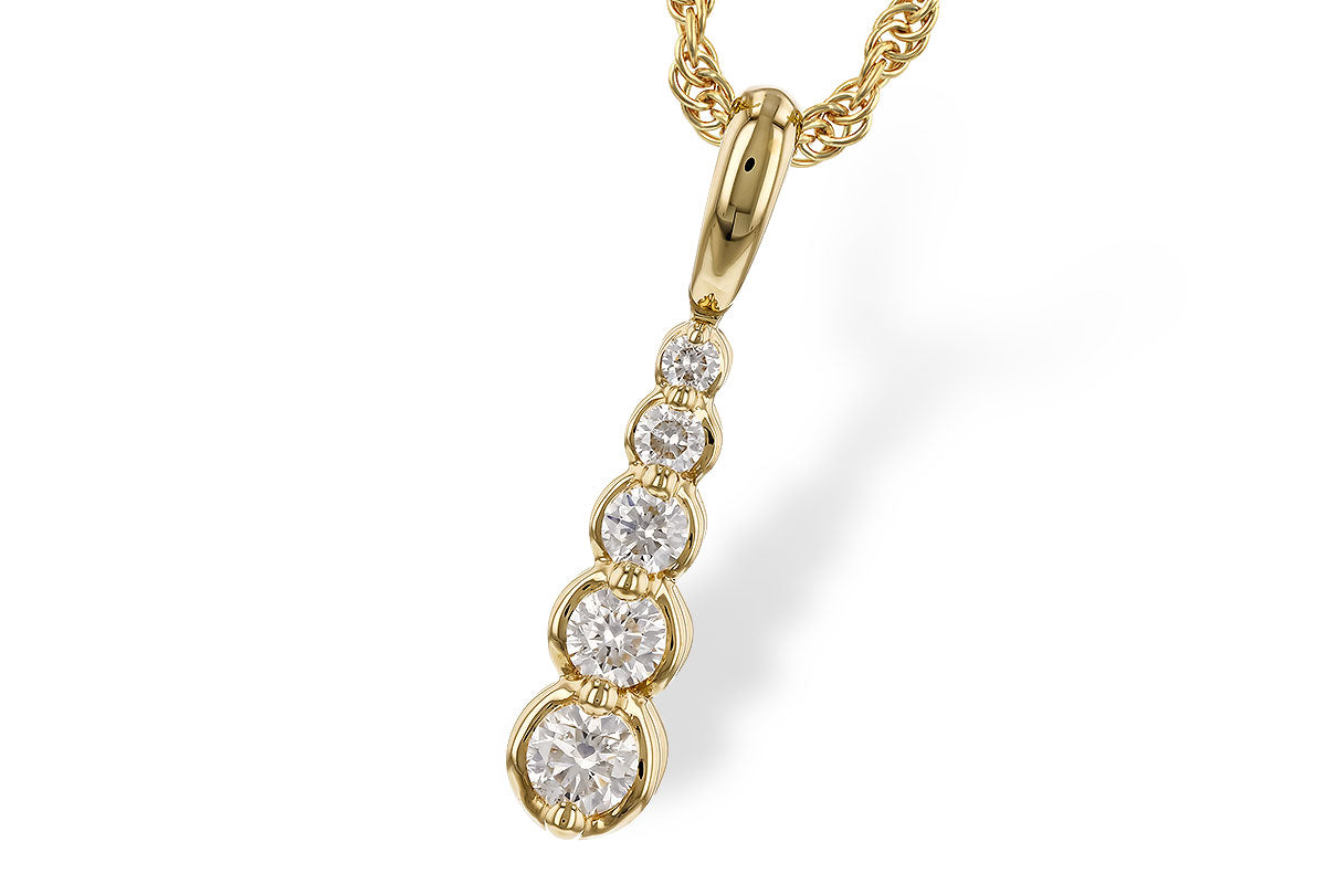 Allison Kaufman Diamond Necklace in 14K Yellow Gold, 0.25 ctw (N8691)