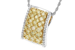 Allison Kaufman Yellow Diamond Necklace in 14K Yellow & White Gold, 1.35 ctw, alternate view