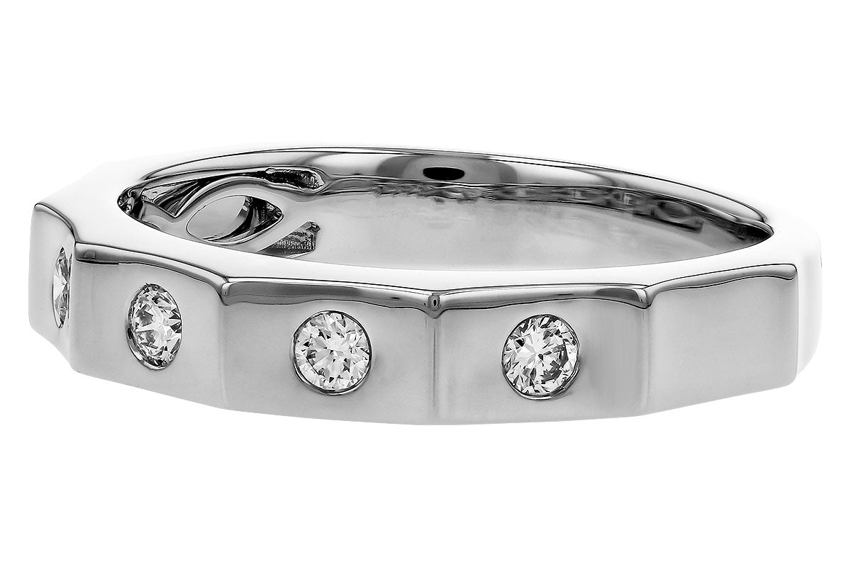 Allison Kaufman Diamond Wedding Band in 14K White Gold, 0.20 ctw, alternate view