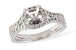 Allison Kaufman Diamond Engagement Ring Semi-Mount in 14K White Gold, 0.52 ctw (L7537)