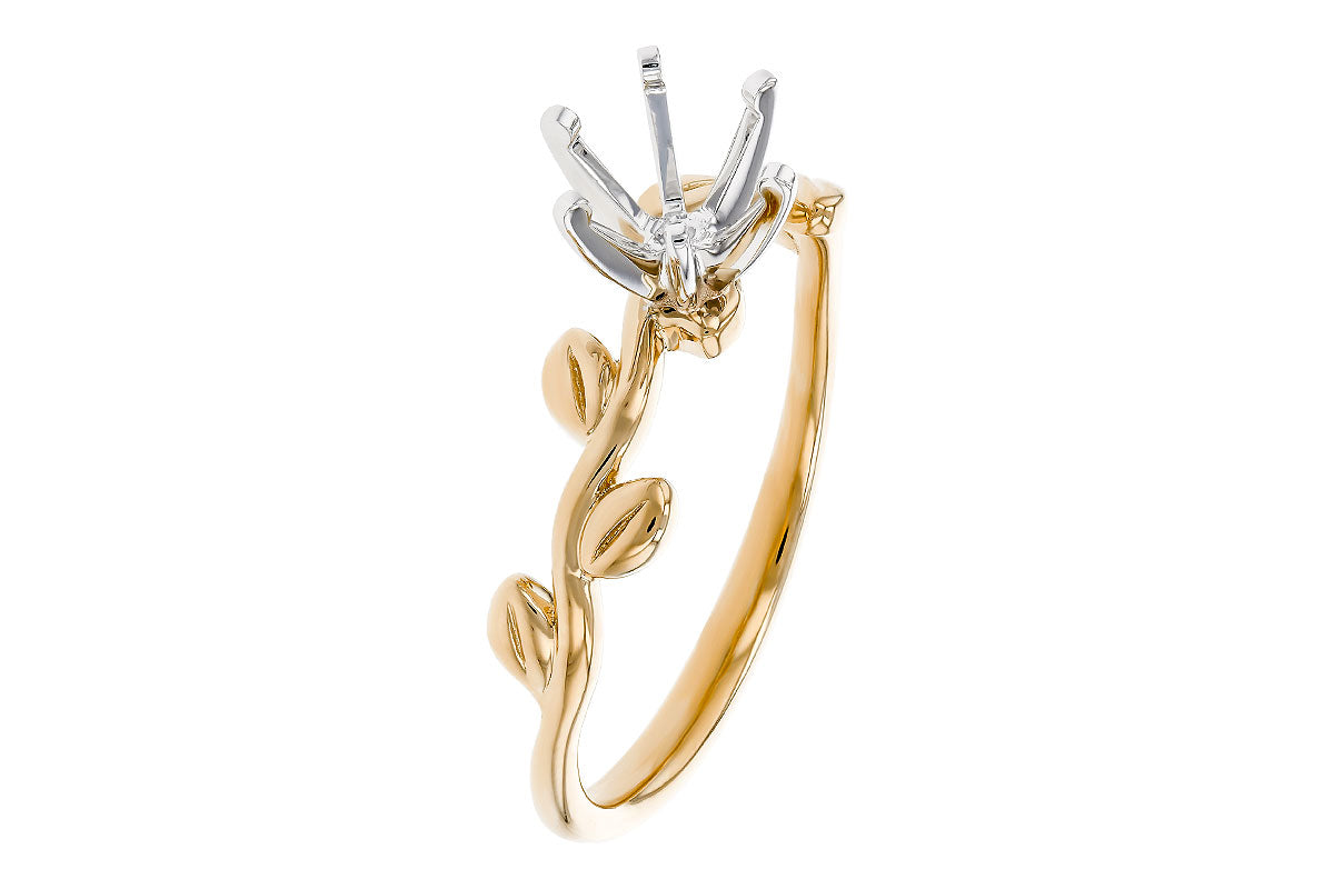 Allison Kaufman Engagement Ring Semi-Mount in 14K Yellow Gold (L7908), alternate view