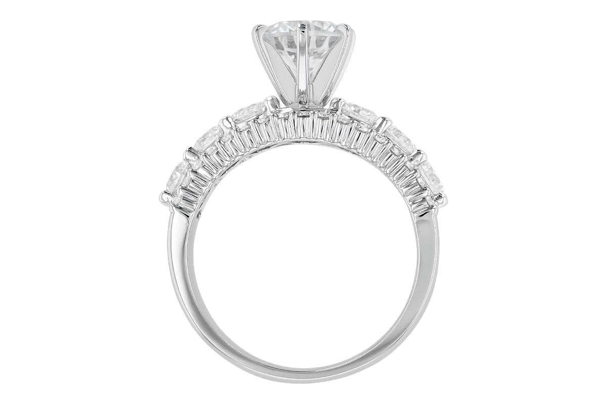 Allison Kaufman Diamond Engagement Ring Semi-Mount in 14K White Gold, 1.55 ctw, alternate view