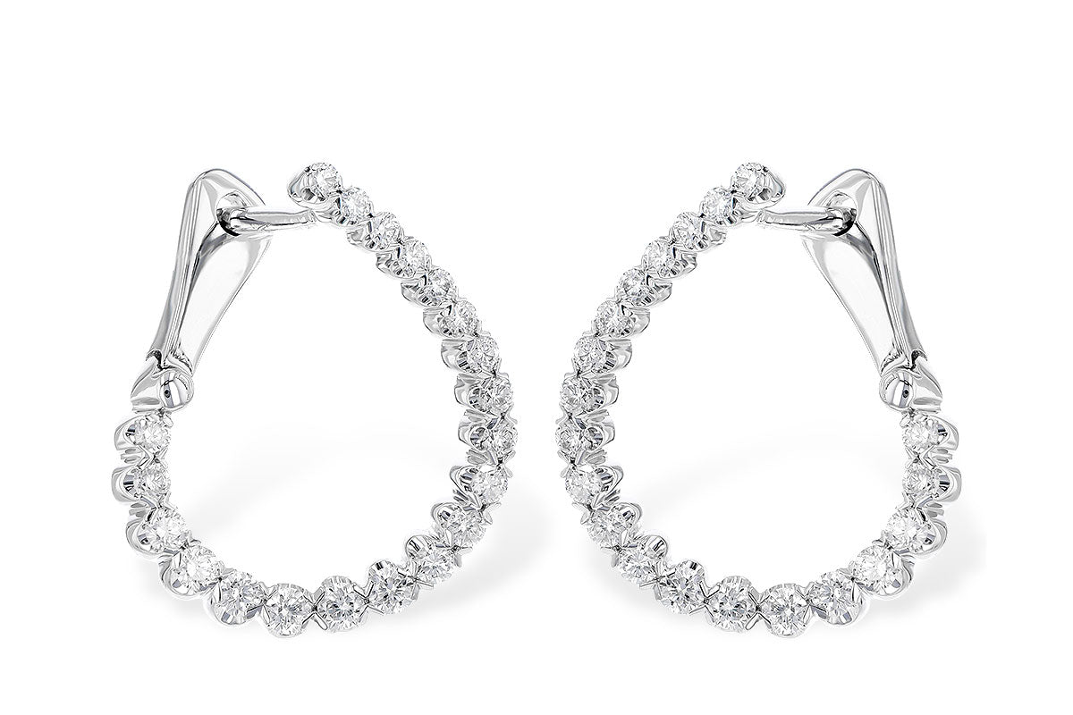 Allison Kaufman Diamond Earrings in 14K White Gold, 0.50 ctw (E2079)