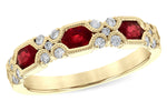 Allison Kaufman Ruby & Diamond Wedding Band in 14K Yellow Gold, 1.00 ctw (W2445)