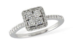 Allison Kaufman Diamond Ring in 14K White Gold, 0.55 ctw