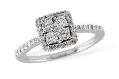 Allison Kaufman Diamond Ring in 14K White Gold, 0.55 ctw
