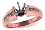 Allison Kaufman Diamond Engagement Ring Semi-Mount in 14K Rose Gold, 0.30 ctw (L7308)