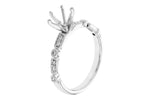 Allison Kaufman Diamond Engagement Ring Semi-Mount in 14K White Gold, 0.12 ctw (L7852), alternate view