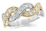 Allison Kaufman Diamond Wedding Band in 14K Yellow & White Gold, 1.00 ctw (WR837-1)