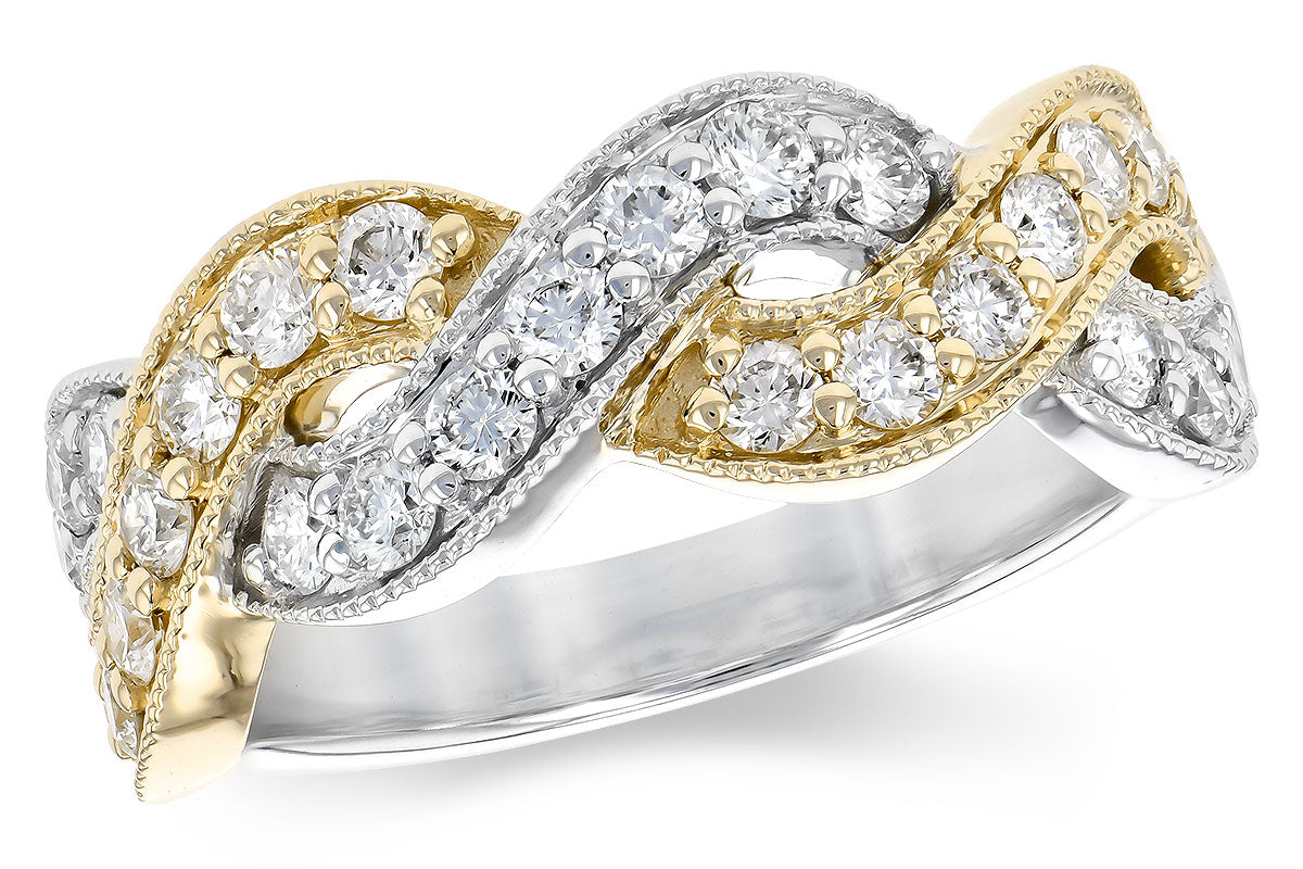 Allison Kaufman Diamond Wedding Band in 14K Yellow & White Gold, 1.00 ctw (WR837-1)