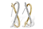 Allison Kaufman Diamond Earrings in 14K Yellow & White Gold, 0.50 ctw (E2273)