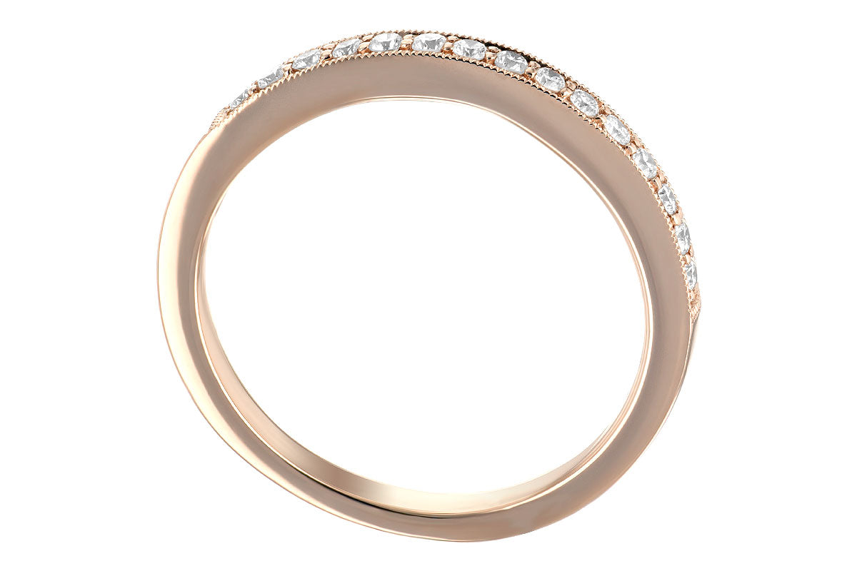Allison Kaufman Diamond Wedding Band in 14K Rose Gold, 0.19 ctw (W1744), alternate view