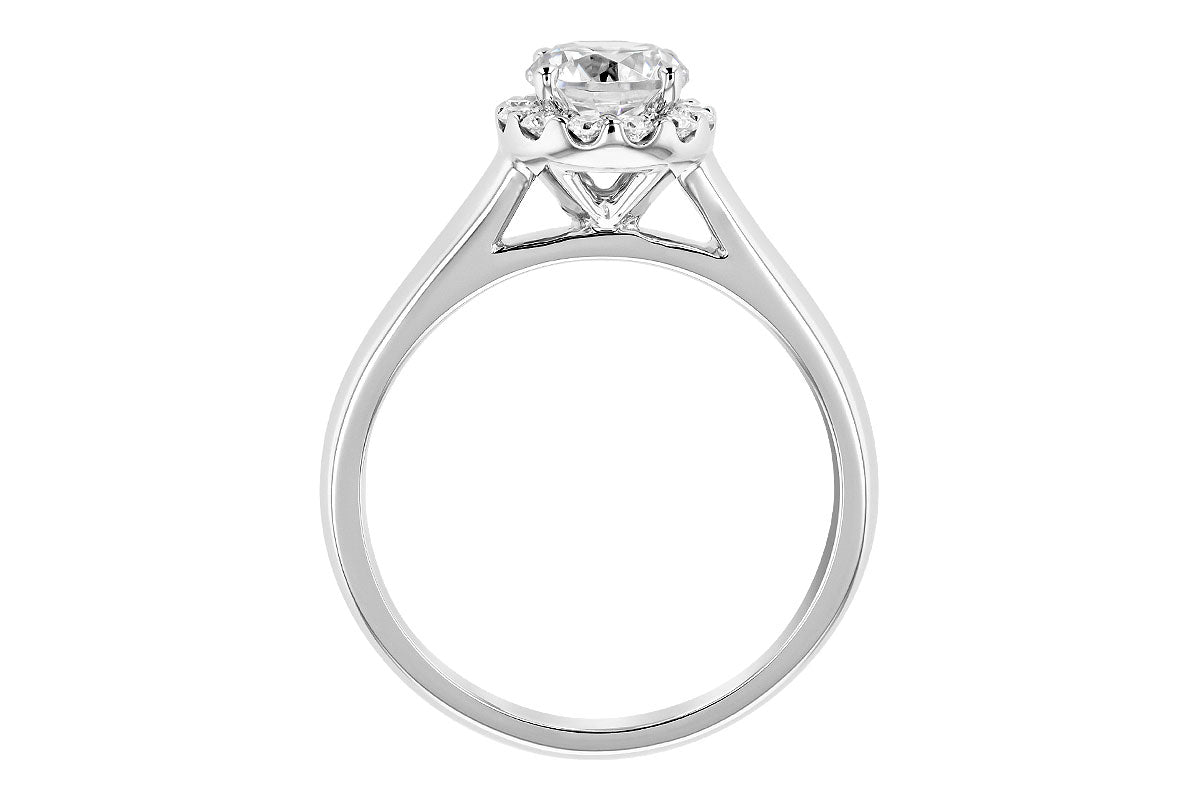 Allison Kaufman Diamond Engagement Ring Semi-Mount in 14K White Gold, 0.19 ctw (LR113-19), alternate view