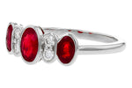 Allison Kaufman Ruby & Diamond Ring in 14K White Gold, 1.29 ctw, alternate view