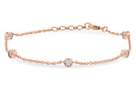 Allison Kaufman Diamond Bracelet in 14K Rose Gold, 0.25 ctw