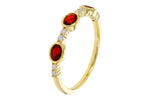 Allison Kaufman Ruby & Diamond Wedding Band in 14K Yellow Gold, 0.78 ctw (W2700), alternate view