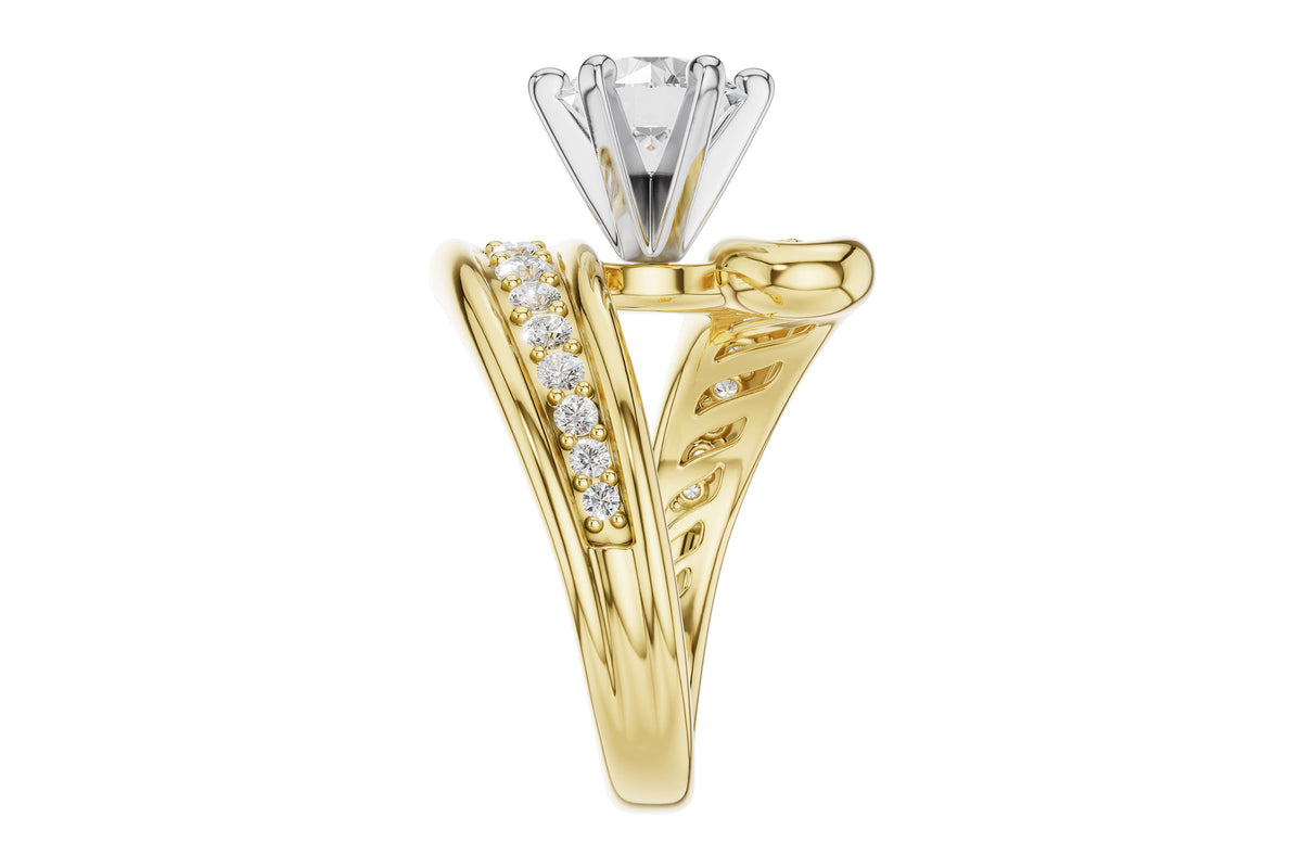 Allison Kaufman Diamond Engagement Ring Semi-Mount in 14K Yellow Gold, 0.50 ctw (L7953), alternate view