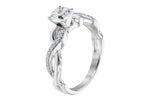 Allison Kaufman Diamond Engagement Ring Semi-Mount in 14K White Gold, 0.09 ctw (L7540), alternate view