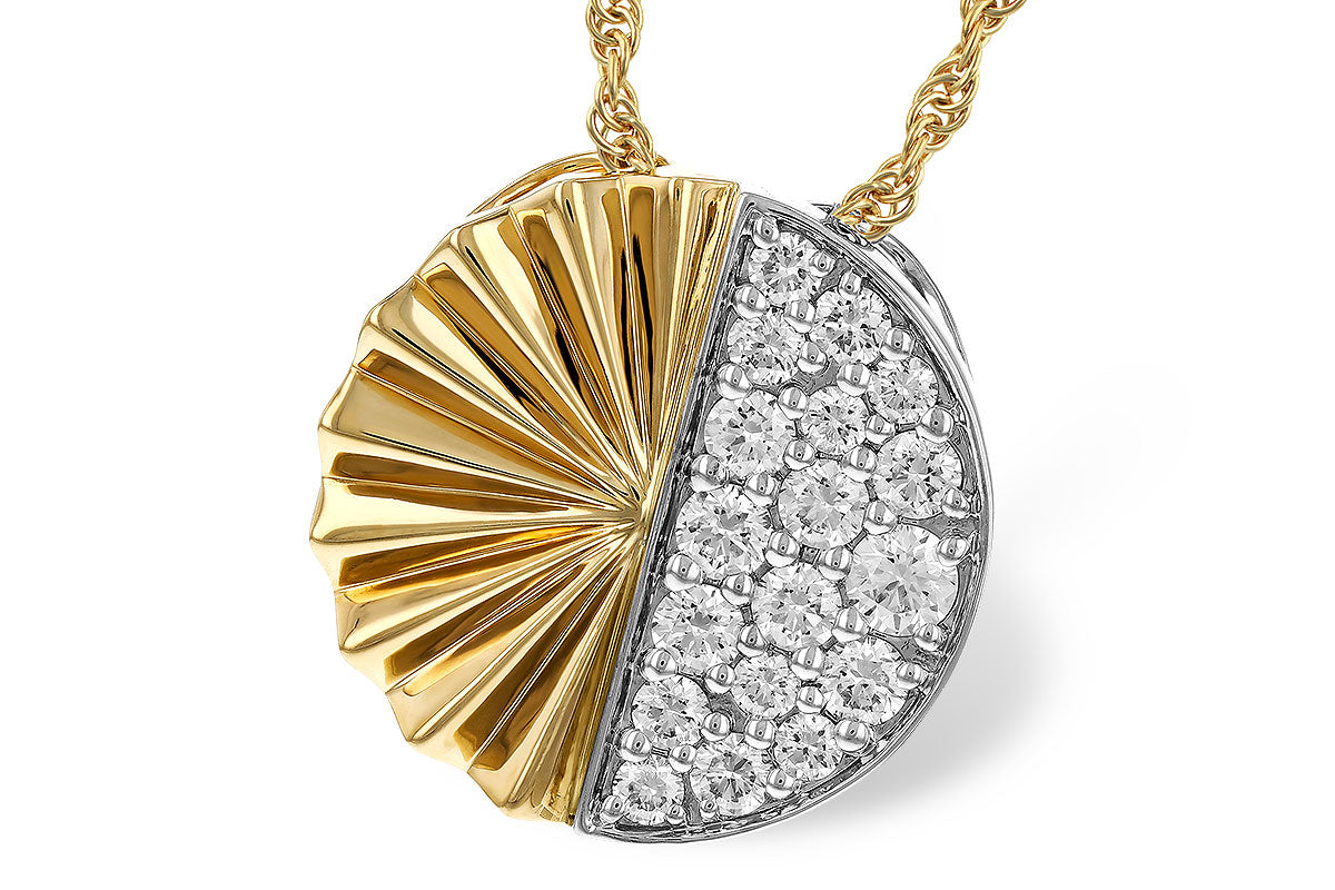 Allison Kaufman Diamond Necklace in 14K Yellow & White Gold, 0.50 ctw (N8700)