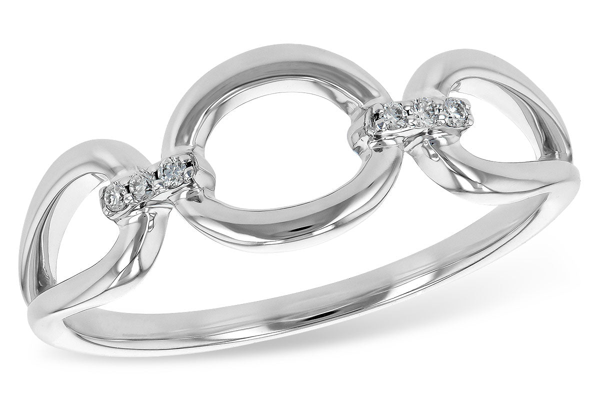 Allison Kaufman Diamond Ring in 14K White Gold, 0.03 ctw