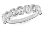 Allison Kaufman Fancy-Cut Diamond Wedding Band in 14K White Gold, 1.35 ctw