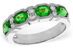 Allison Kaufman Emerald & Diamond Wedding Band in 14K White Gold, 1.38 ctw