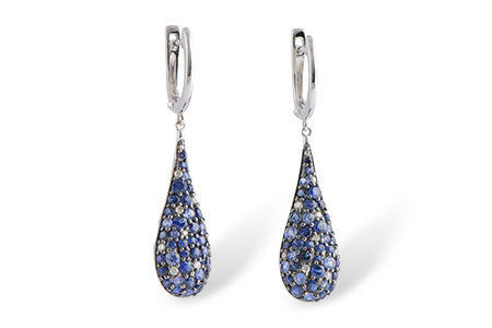 Allison Kaufman Sapphire & Diamond Earrings in 14K White Gold, 2.49 ctw
