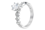 Allison Kaufman Diamond Engagement Ring Semi-Mount in 14K White Gold, 0.16 ctw (L7715), alternate view