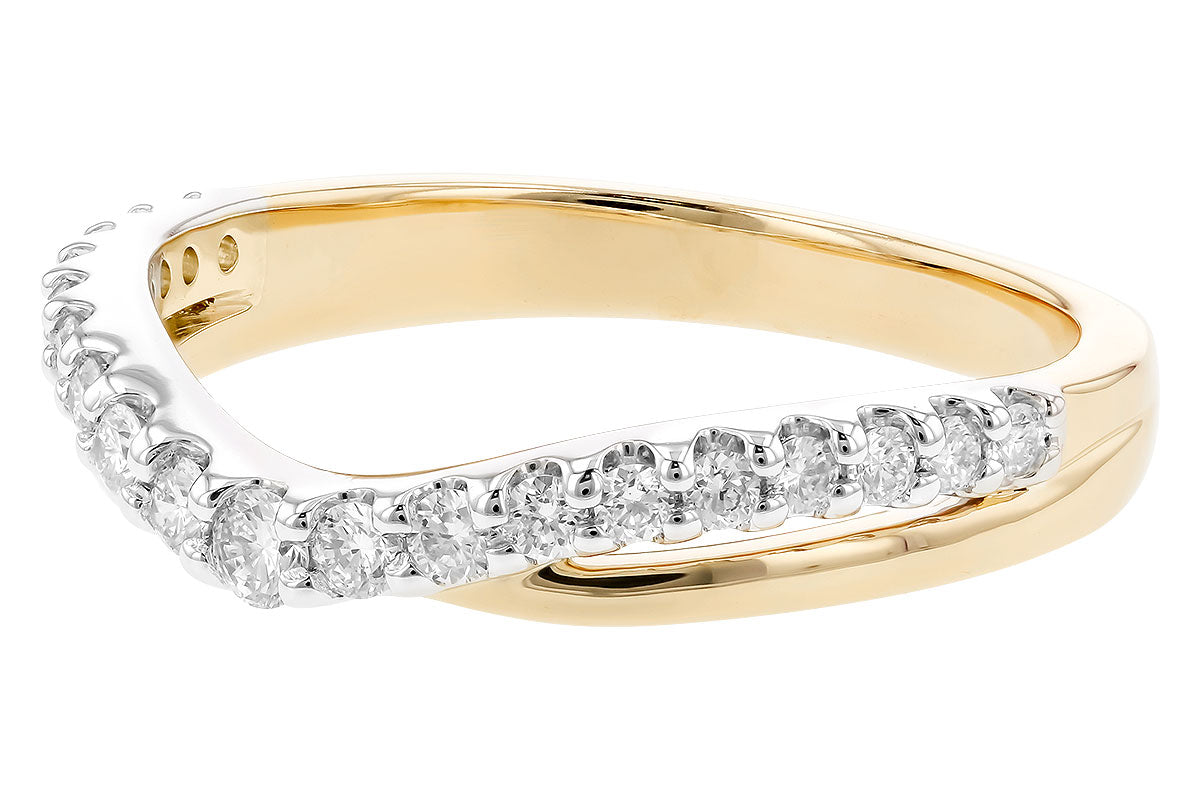 Allison Kaufman Diamond Band Enhancer in 14K Yellow & White Gold, 0.33 ctw, alternate view